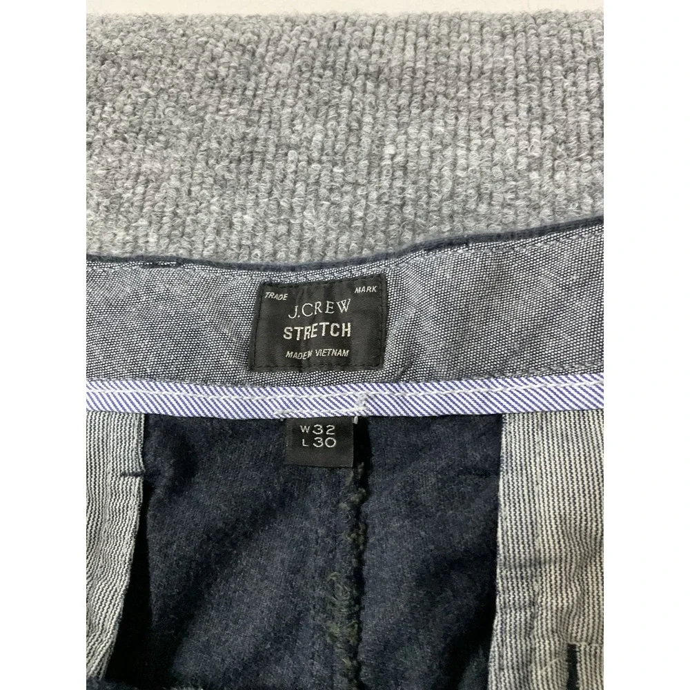 J Crew 484 Slim Pants Mens 32x30 Stretch Chino Dark Grey Casual Preppy Flat Fron